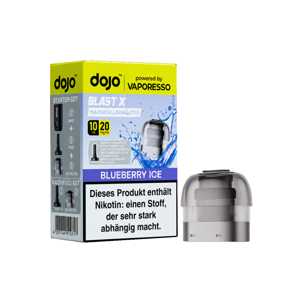 Vaporesso - Dojo Blast X - Pod 10ml - Blueberry Ice - 20mg