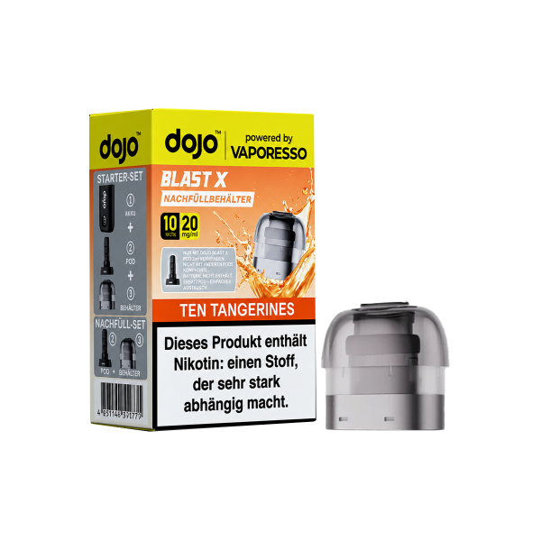 Vaporesso - Dojo Blast X - Pod 10ml - Ten Tangerines - 20mg