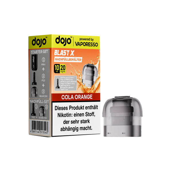 Vaporesso - Dojo Blast X - Pod 10ml - 20mg Cola Orange