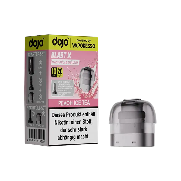 Vaporesso - Dojo Blast X - Pod 10ml - 20mg Peach Ice Tea