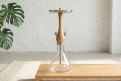 Wookah - Mini - Smooth Oak Body - Clear Smooth Vase - Bundle
